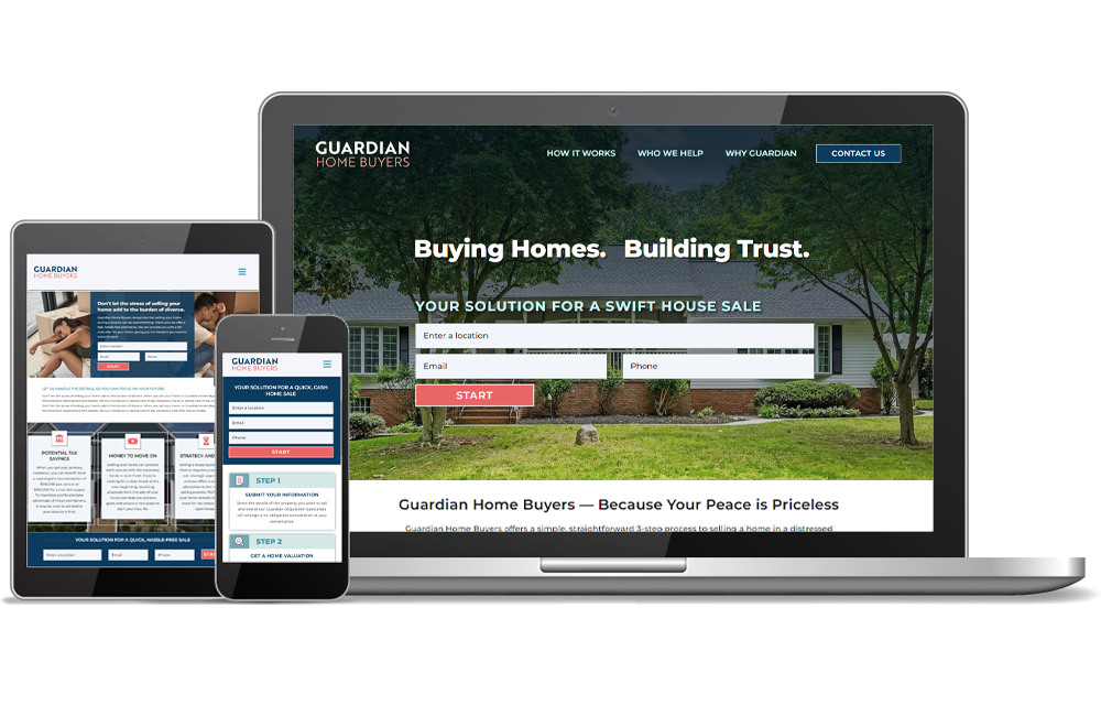 Guardian Home Buyers interface